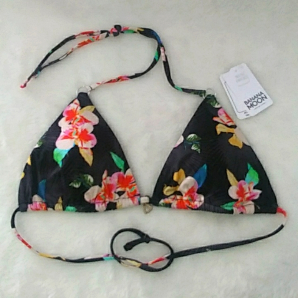 Banana Moon Floral Bikini Top Size 42